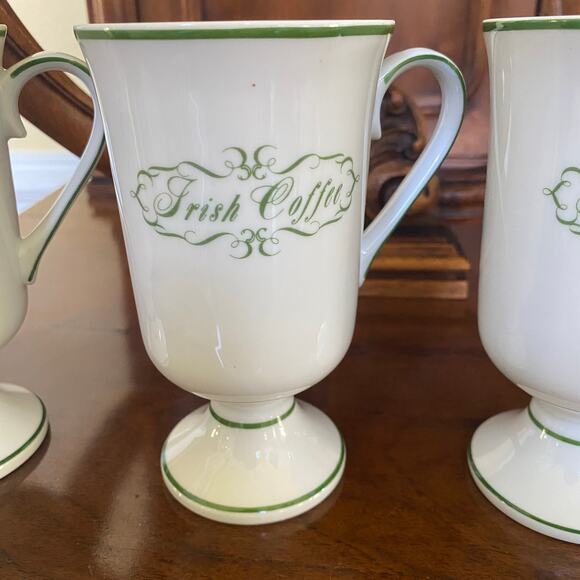 Set of 3 Irish Whiskey St. Patricks Day Shafford Japan Bone China Green Gold - Picture 9 of 10